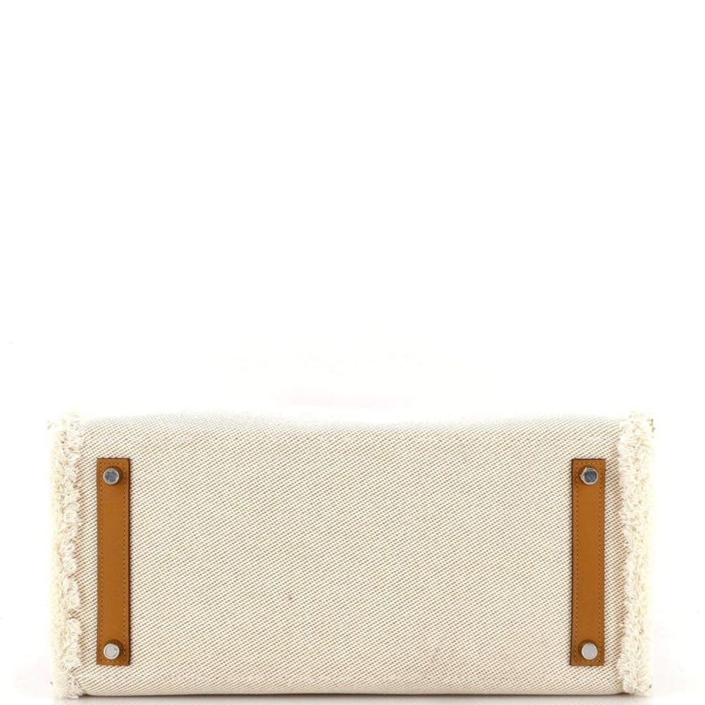 Hermes Fray Fray Birkin Bag Toile and Swift 35 Neutral - Picture 5 of 8